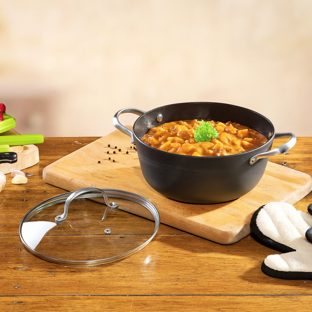 Cuisiland 7QT/11.5'' Honeycomb Cast Iron Casserole with Lid