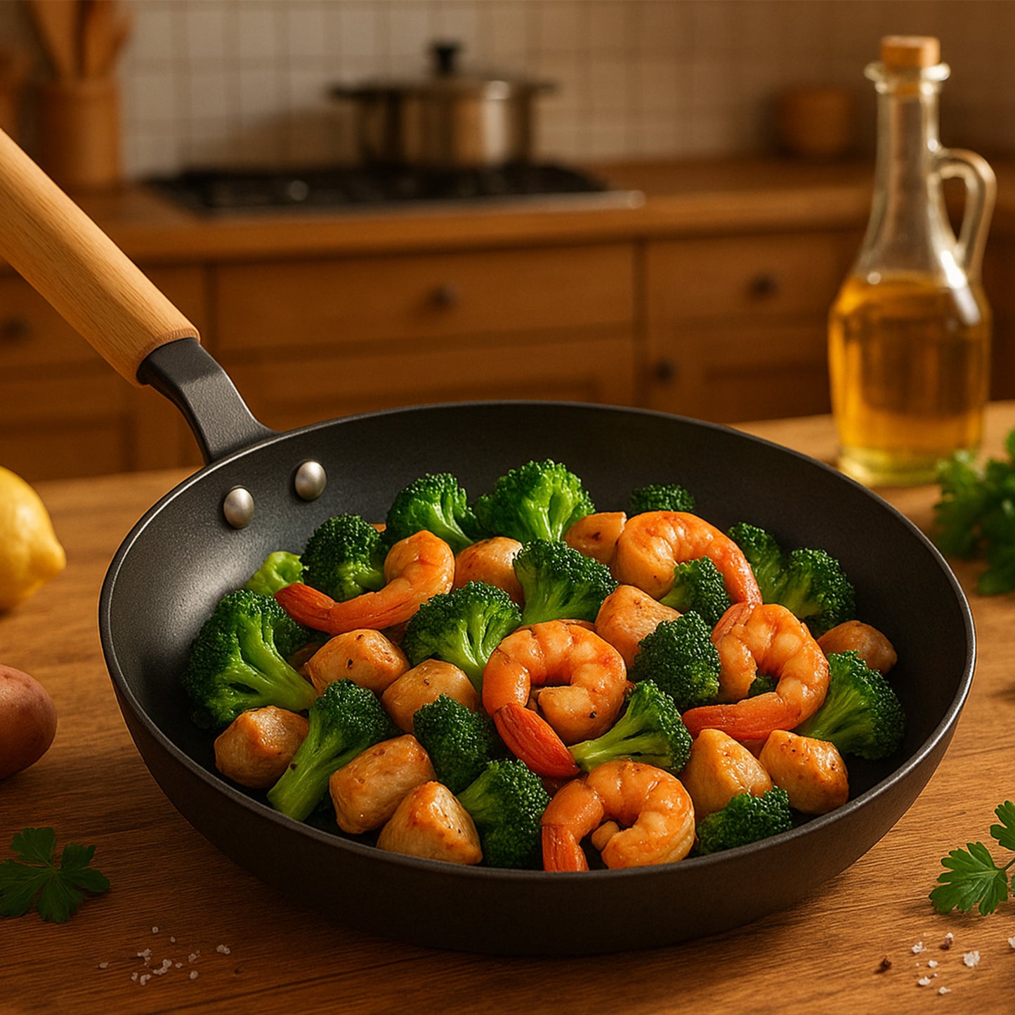Cuisiland 8”, 9.5”, 10.25” Nitrided Cast Iron Frying Pan Set