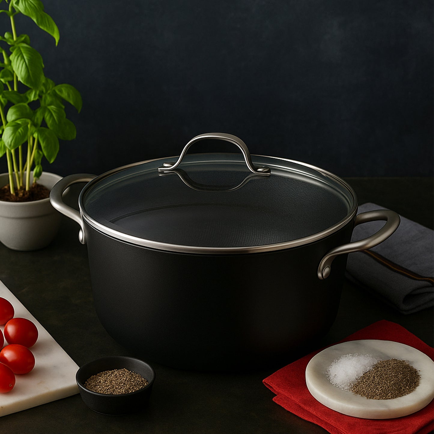 Cuisiland 7QT/11.5'' Honeycomb Cast Iron Casserole with Lid