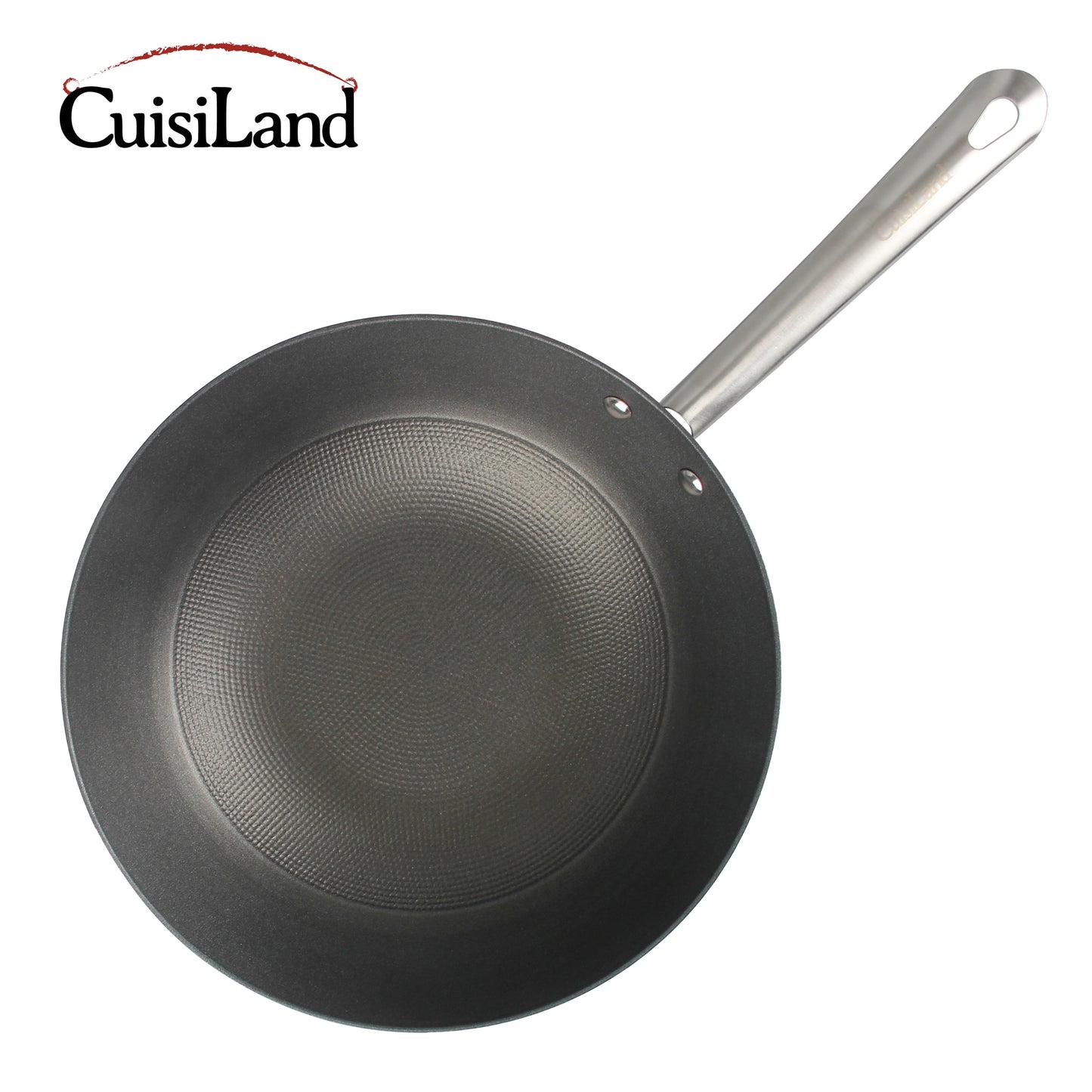 Cuisiland 12" Honeycomb Classic Cast Iron Wok