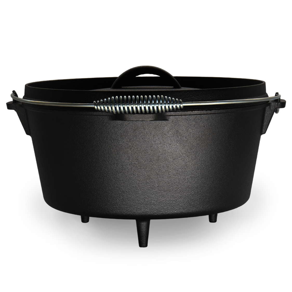 9QT Pre-seasoned Dutch Oven - Lip Lid, Tripod Legs