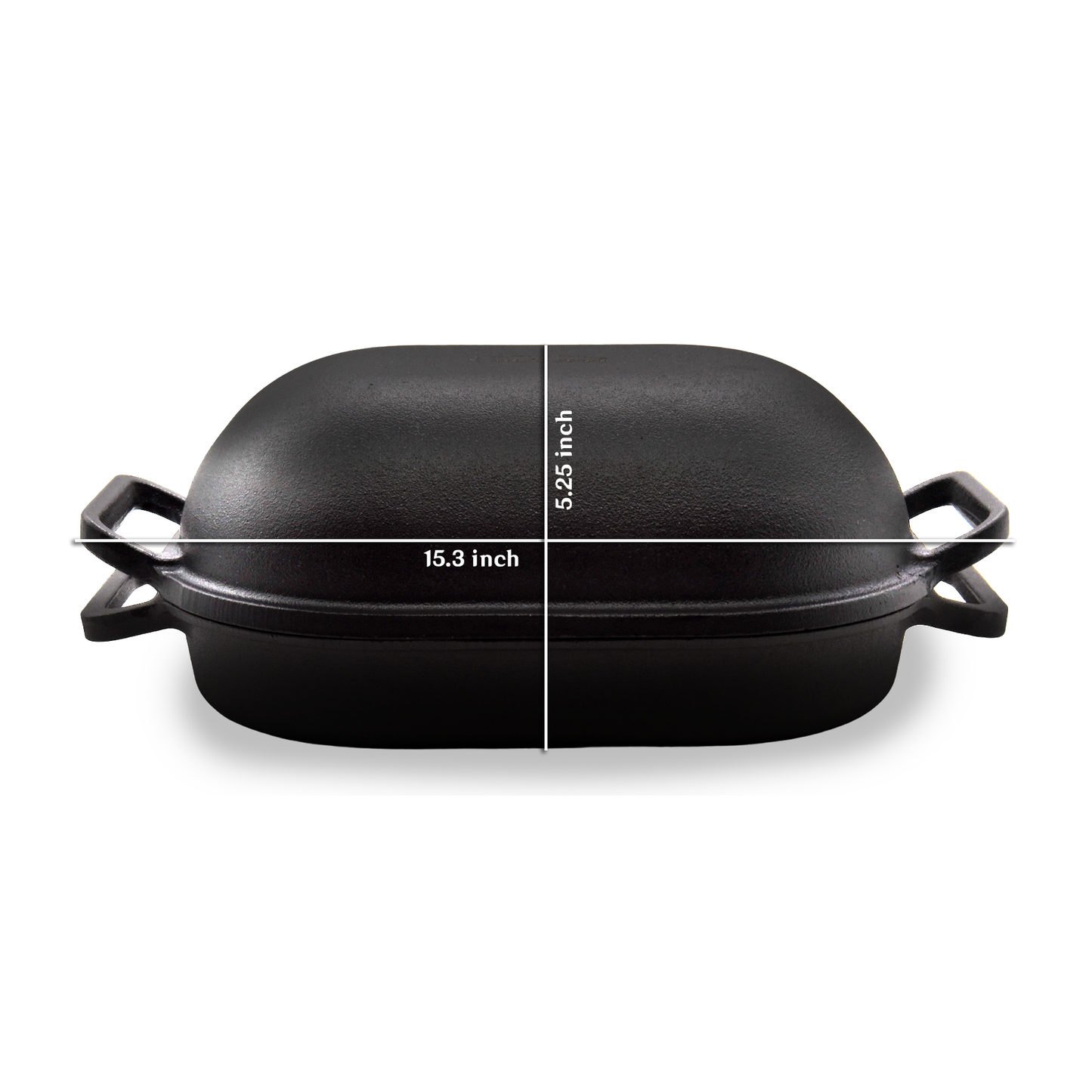 Cuisiland Large Pre-Seasoned Heavy Duty Cast Iron Bread & Loaf Pan