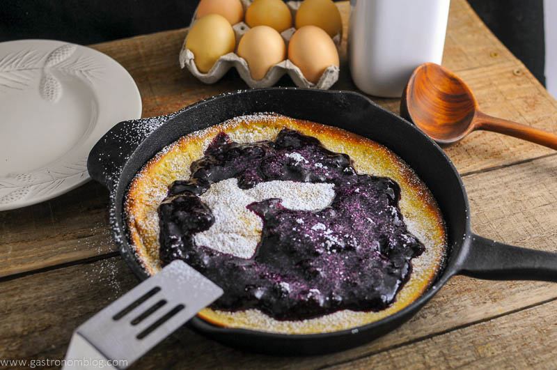 Dutch Baby - with blueberry sauce