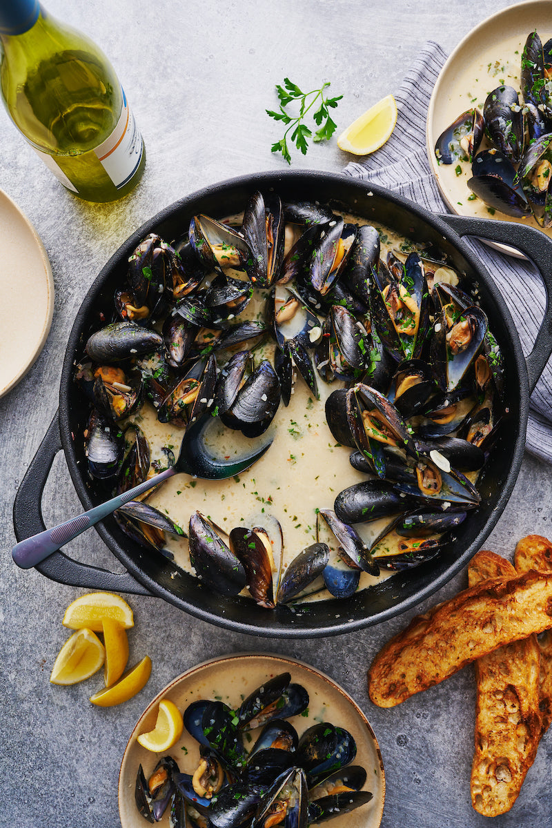 MUSSELS - with white wine