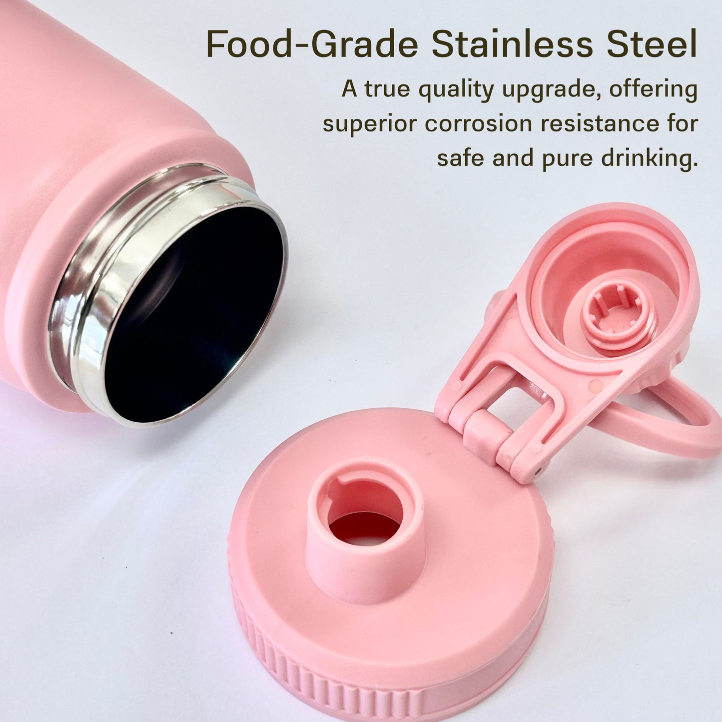 Cuisiland 650ml Stainless Steel Insulated Water Bottle with Handle