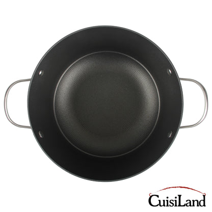 Cuisiland 4QT/10'' Honeycomb Cast Iron Casserole with Lid