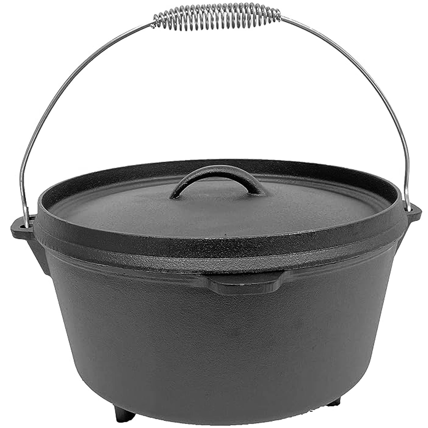9QT Pre-seasoned Dutch Oven - Lip Lid, Tripod Legs