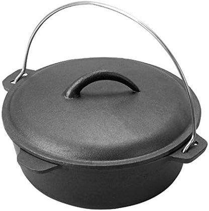 2QT Pre-seasoned Dutch Oven - Dome Lid, Flat Base