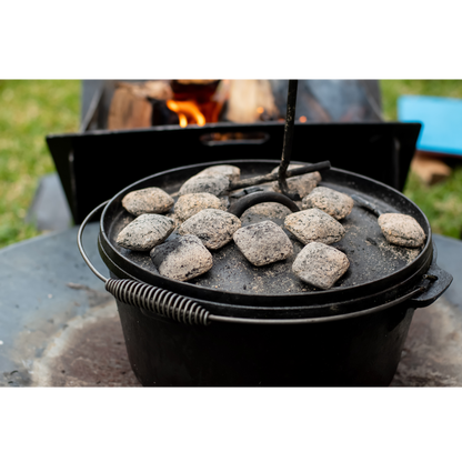 12QT Pre-seasoned Dutch Oven - Lip Lid, Flat Base