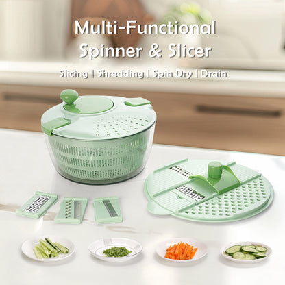 Cuisiland 9.5-inch Multi-Functional Salad Spinner & Vegetable Slicer