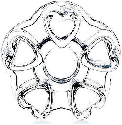 Cuisiland Crystal Teapot Heating Base Glass Teapot Warmer in Heart Shape Heat Resistant for Heating Tea or Beverages (Clear)