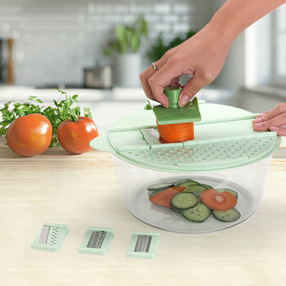 Cuisiland 9.5-inch Multi-Functional Salad Spinner & Vegetable Slicer