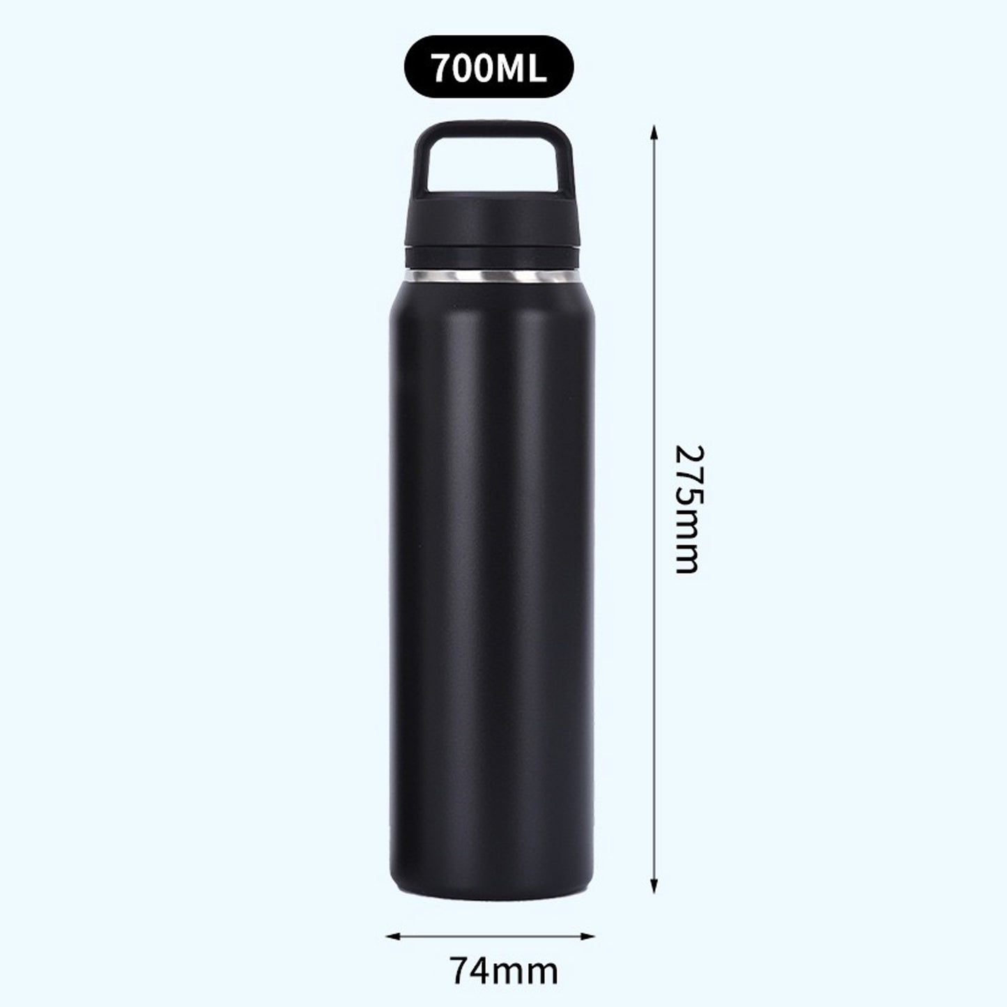 Cuisiland 700ml Stainless Steel Sports Water Bottle with Dual-Layer Tea Infuser