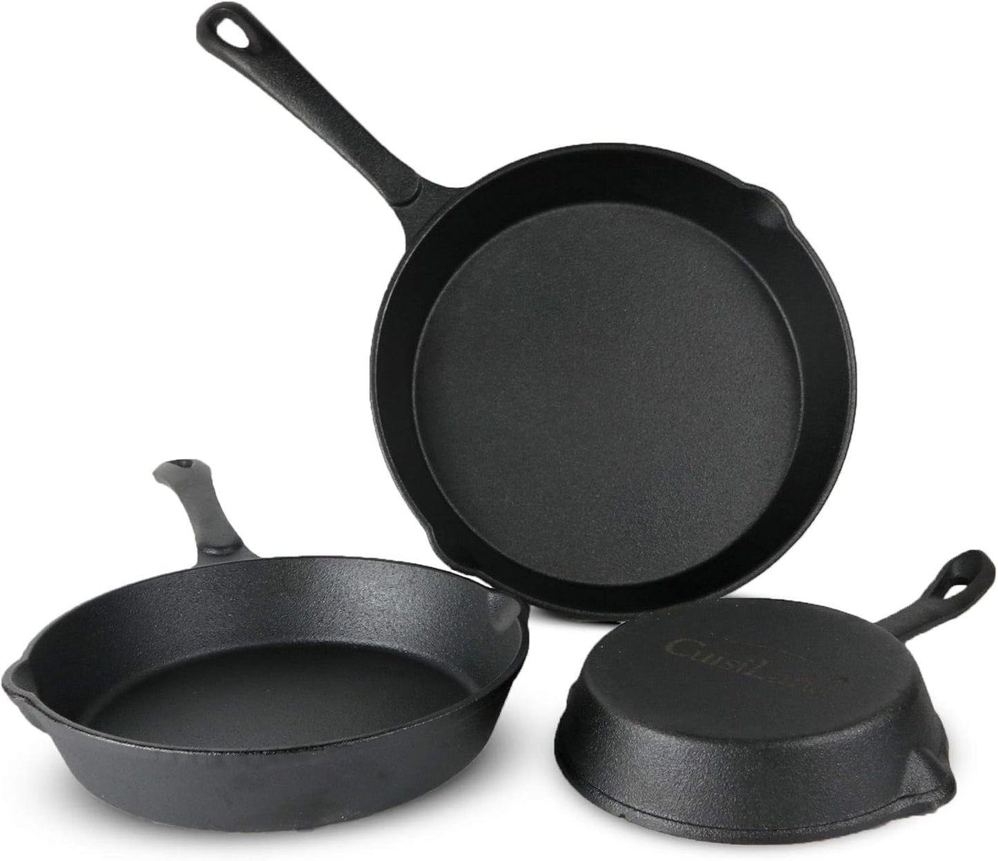 Pre-seasoned Skillets Set 3 Pieces