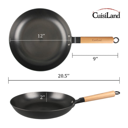 Cuisiland 12” Nitrided Cast Iron Frying Pan