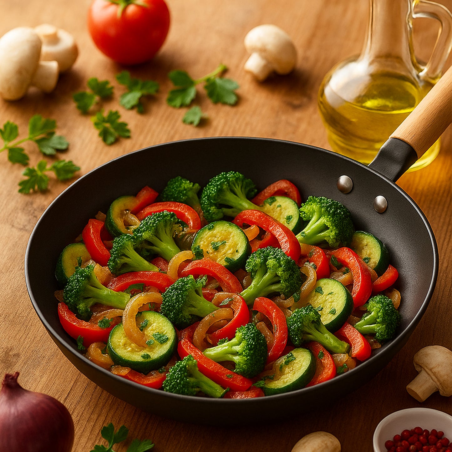 Cuisiland 8”, 9.5”, 10.25” Nitrided Cast Iron Frying Pan Set
