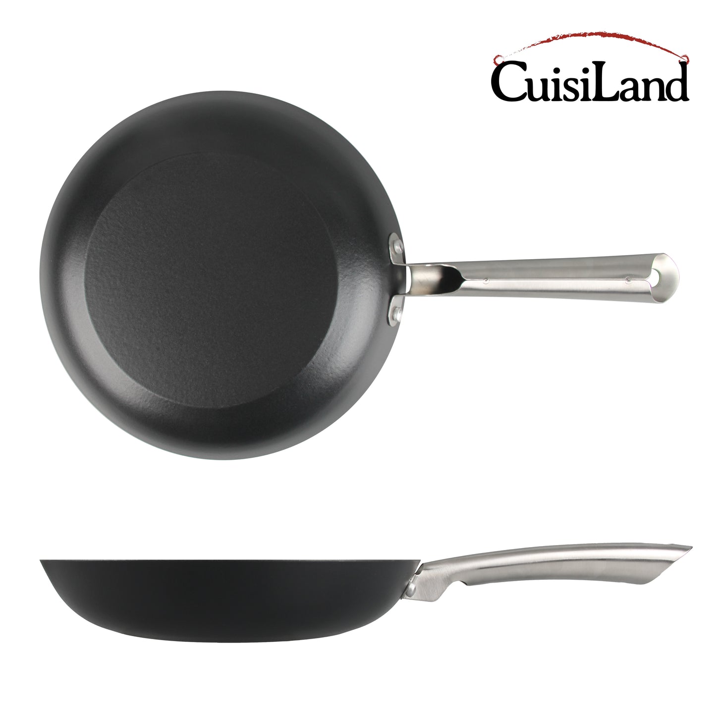 Cuisiland 8", 9.5", 10.25" Honeycomb Cast Iron Frying Pan Set