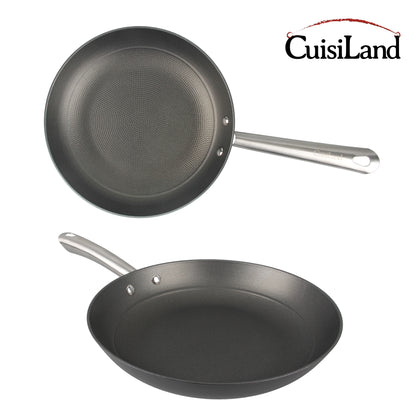 Cuisiland 8", 9.5", 10.25" Honeycomb Cast Iron Frying Pan Set