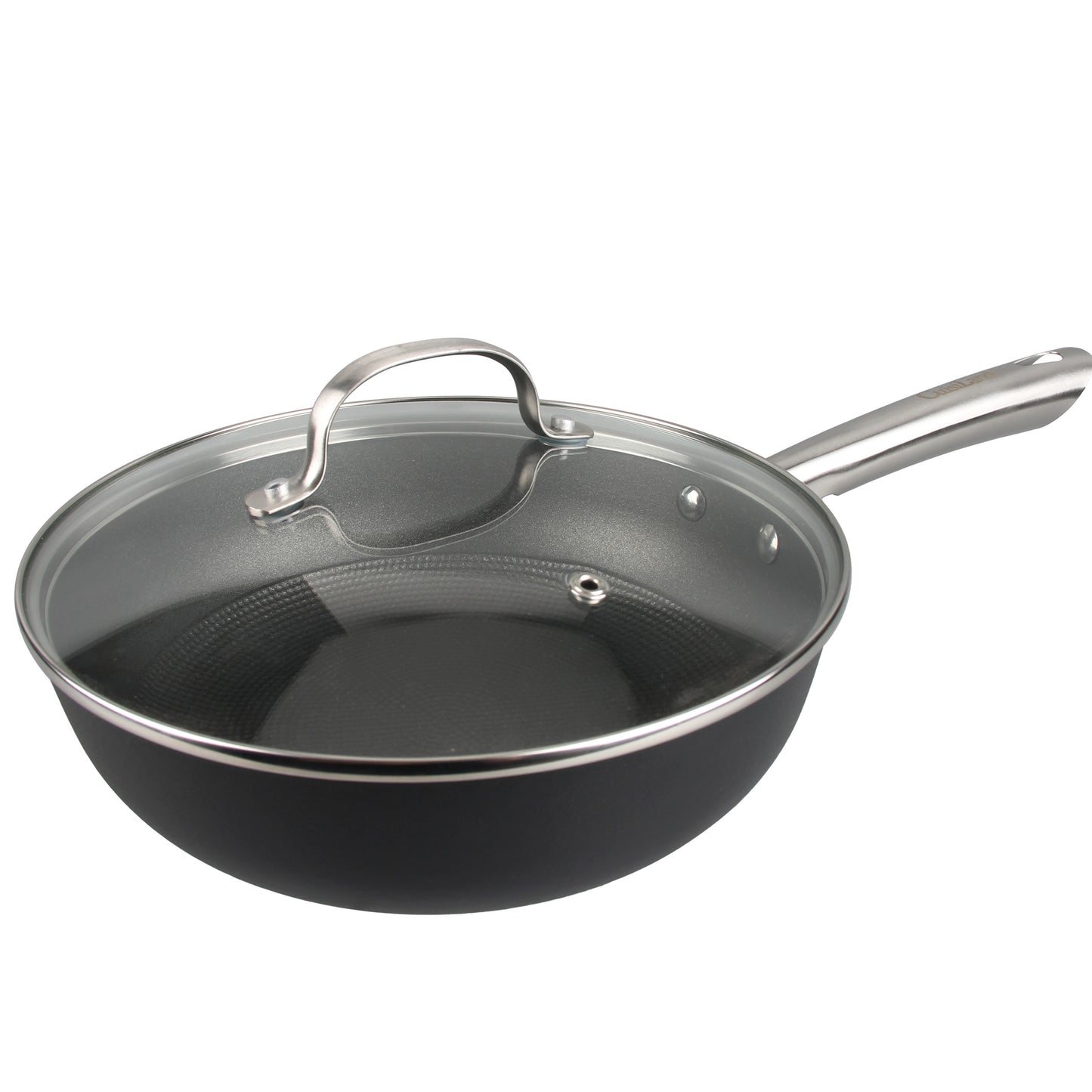 Cuisiland 10" Honeycomb Cast Iron Pan with Lid
