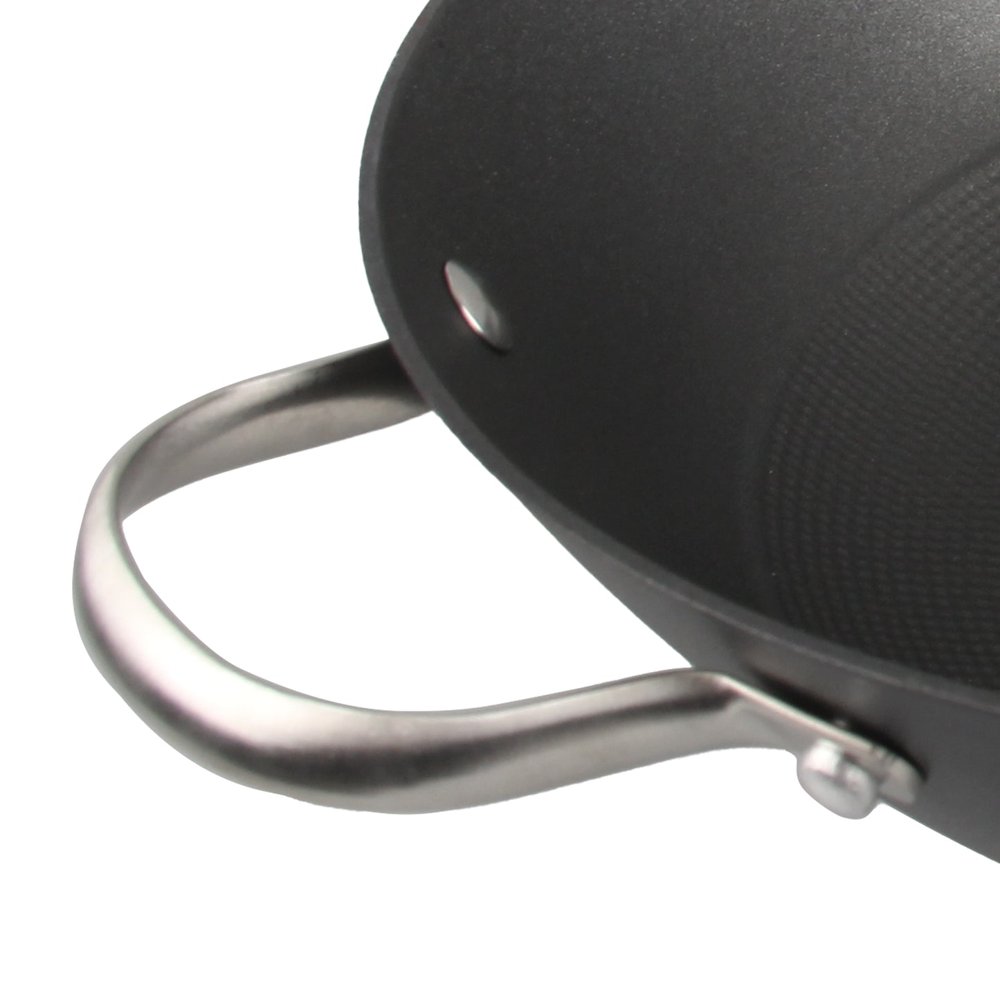 Cuisiland 12.5" Honeycomb Cast Iron Wok with Dual Handles
