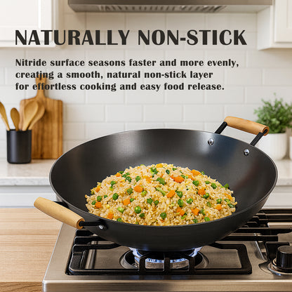 Cuisiland 14” Nitrided Cast Iron Wok