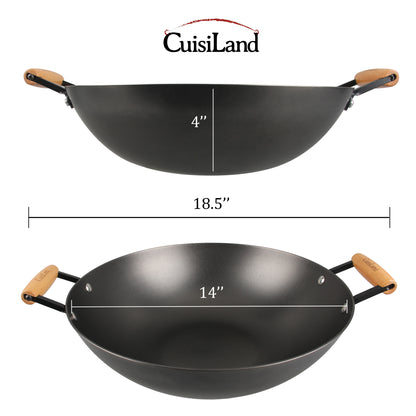 Cuisiland 14” Nitrided Cast Iron Wok