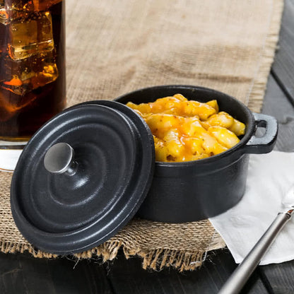 Cuisiland 4QT Cast Iron Dutch Oven with Lid – Pre-Seasoned Heavy-Duty Casserole Pot with Dual Handles & Stainless Steel Knob