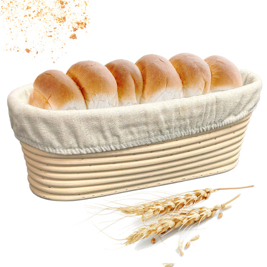 Cuisiland 11" x 4.7" x 4" Oval Banneton Bread Proofing Basket