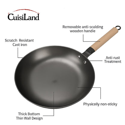 Cuisiland 14” Nitrided Cast Iron Wok