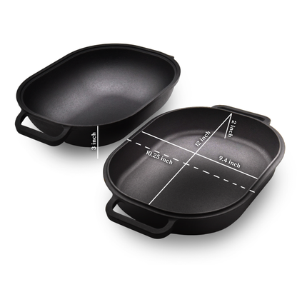 Cuisiland Large Heavy Duty Cast Iron Bread & Loaf Pan