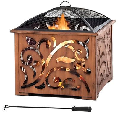 26" Large Heavy Duty Square Fire Pit