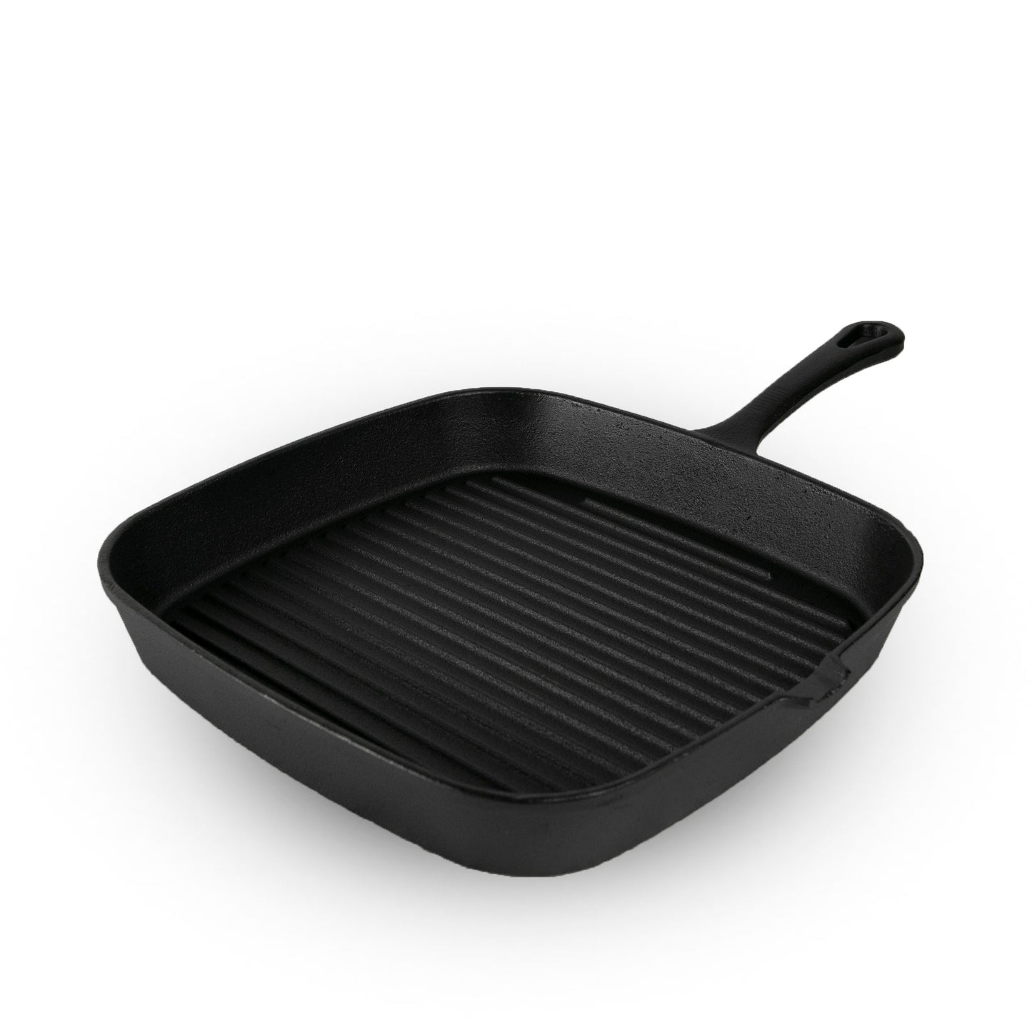 Pre-seasoned square grill pan with handle, 9.5"