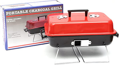 Cuisiland Portable Charcoal BBQ Grill Burgers Grill Sandwiches Grill for Outdoor, Camping, Picnic, Patio, Backyard
