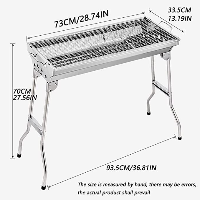 Portable stainless steel charcoal clearance grill