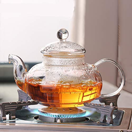 Pyrex Glass Teapot w/ Removable Glass Filter - 600ml / 800ml / 1000ml