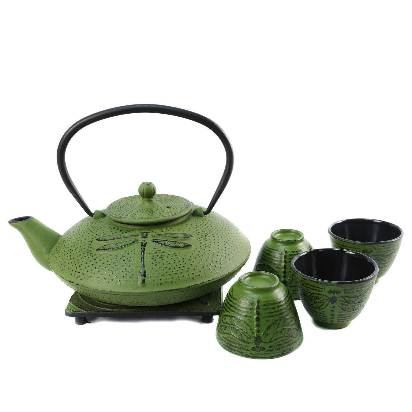 Dragonfly Cast Iron Teapot Set with 4 Cups 1.1 Liter (37oz) – Cuisiland